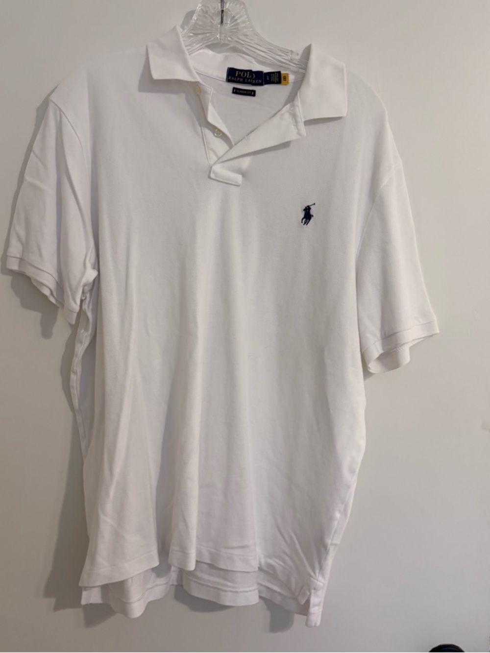 Ralph Lauren White Polo with Navy Embroidered Pony